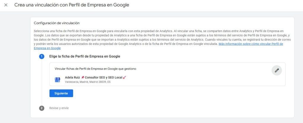 GBP ya habla con Google Analytics 4: qué significa esto para tu SEO local 2 Sigues los pasos 1 y el siguiente para conectar tu cuenta GBP con GA4