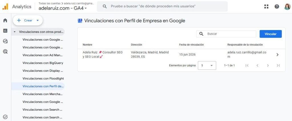 GBP ya habla con Google Analytics 4: qué significa esto para tu SEO local 1 dónde añadir GA4 con GBP - Adela Ruiz