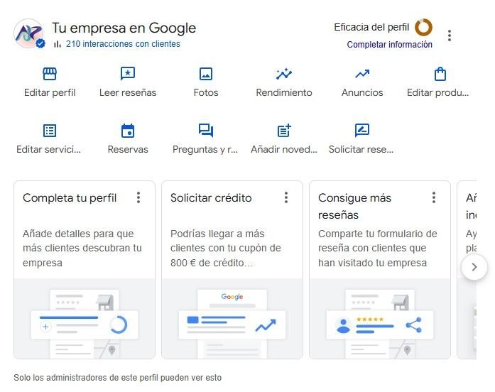 SEO Local: Atrae clientes presenciales a tu negocio 1 Optimización Perfil de Empresas de Google